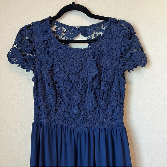 Lulus The Greatest Navy Blue Lace Maxi Dress - Picture 4 of 7